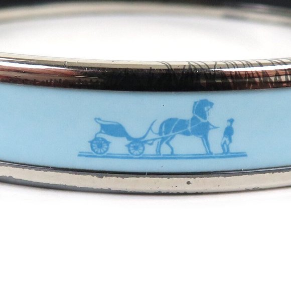 Auth HERMES Cloisonne Caleche Bangle Bracelet - Picture 7 of 8